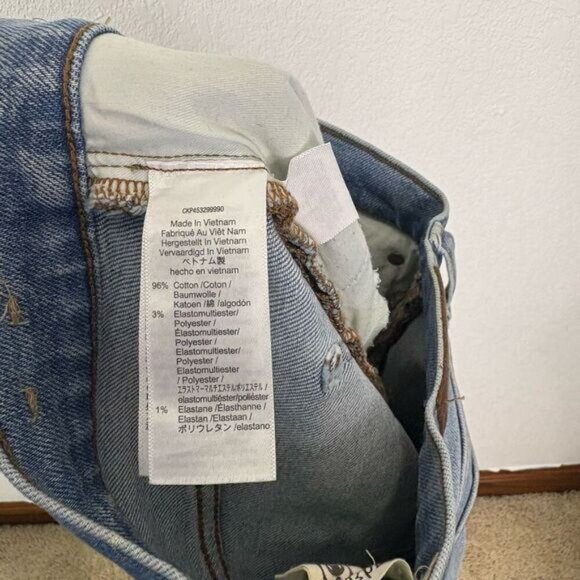 Madewell The Perfect Vintage Jean High Rise Straight Leg Raw Hem Size 25 - Picture 15 of 15